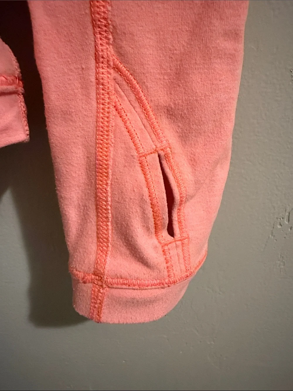 lululemon athletica Peach Lightweight Zip-Front Long Sleeve Pullover